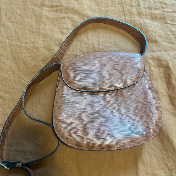 Vintage Le Sac Italy Brown Leather Crossbody Bag - Picture 1 of 6